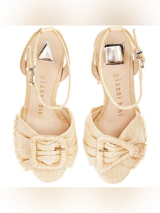 Gianni Bini Shoes - NWT Gianni Bini Raffia Platform Block Heel Sandals Size 9 Cottagecore✨